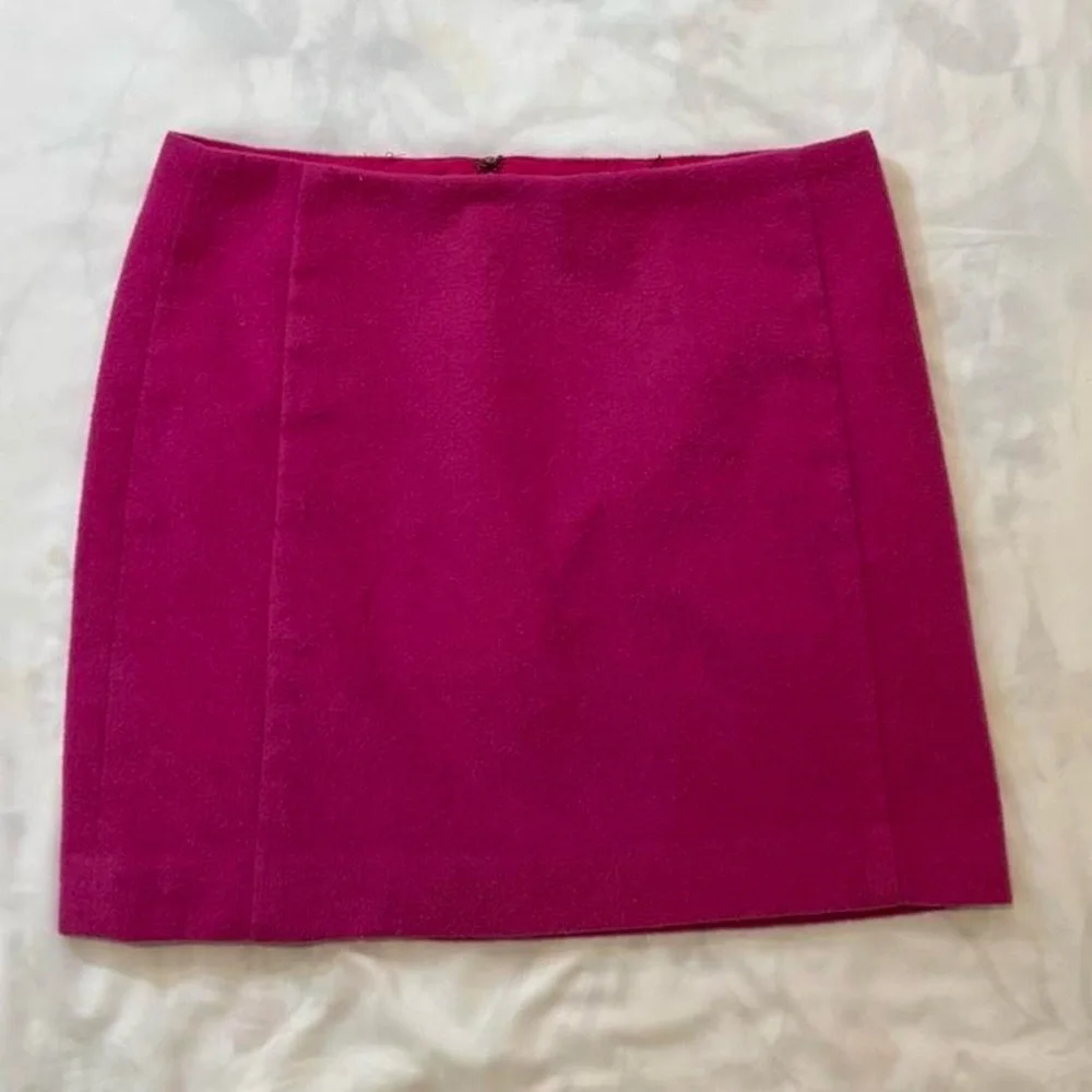 Bright‎ Pink Wool Mini Skirt Hip Hugger Y2K The Limited Size 2/S